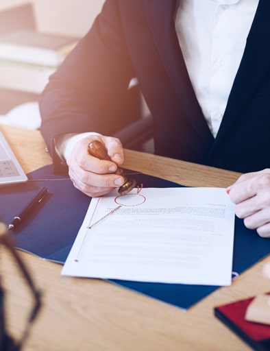 Notary public lawyer authorizing contract or testament
